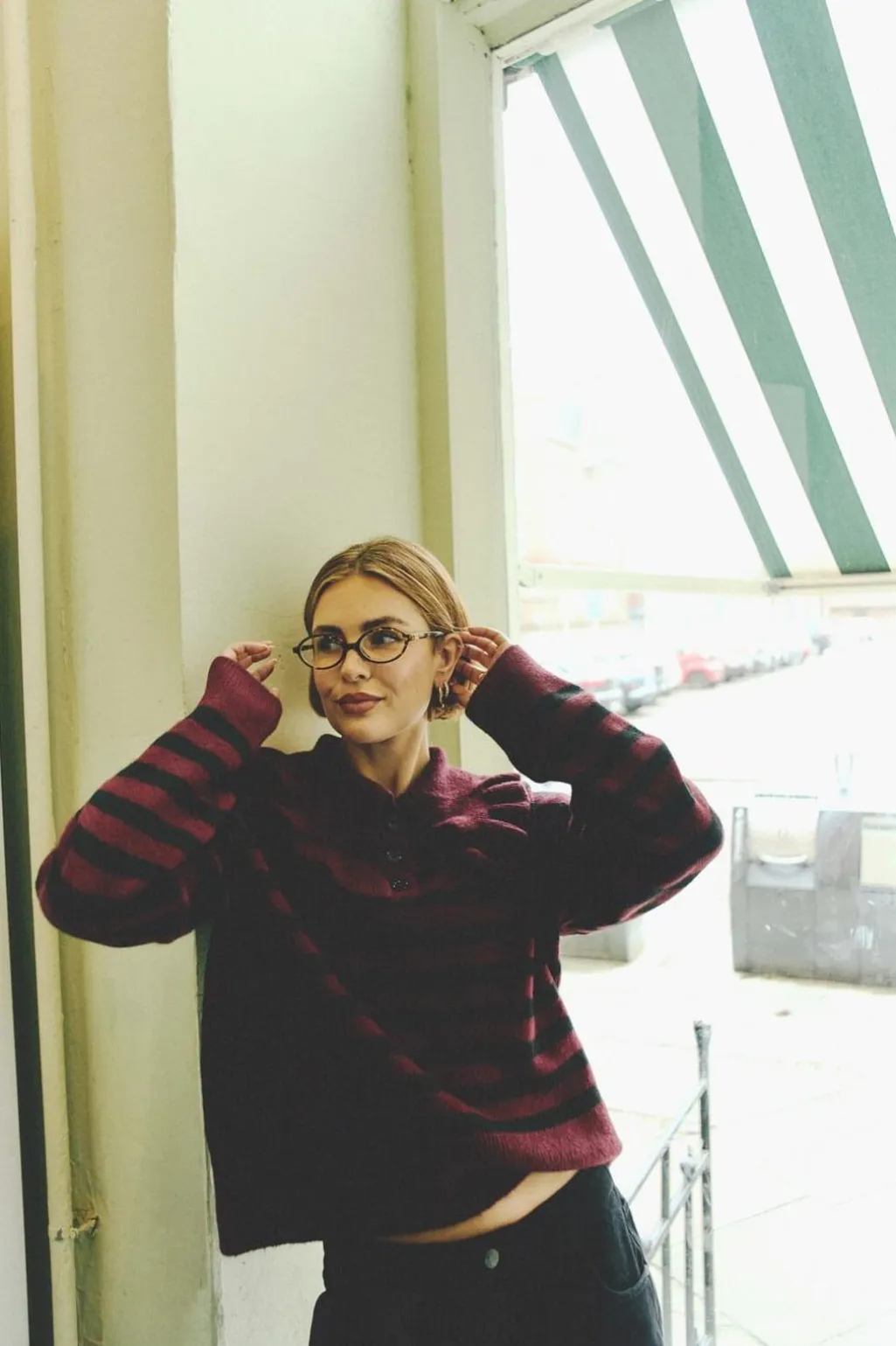 Nmbrooke L/S Frill Collar Knit