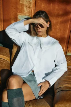 Nmeliza L/S Embr Collar Shirt