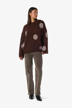Nmsutton L/S Polka Dot Oversize Knit Fwd
