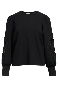 Objandrea Re L/S O-Neck Cutout Top