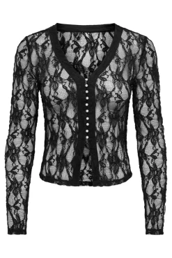 Onlalba L/S V-Neck Lace Top