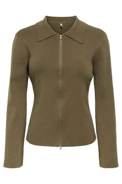 Onlandrea Ls Zip Polo Cardigan Knt