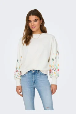 Onlbrooke L/S O-Neck Flower Swt