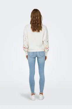 Onlbrooke L/S O-Neck Flower Swt