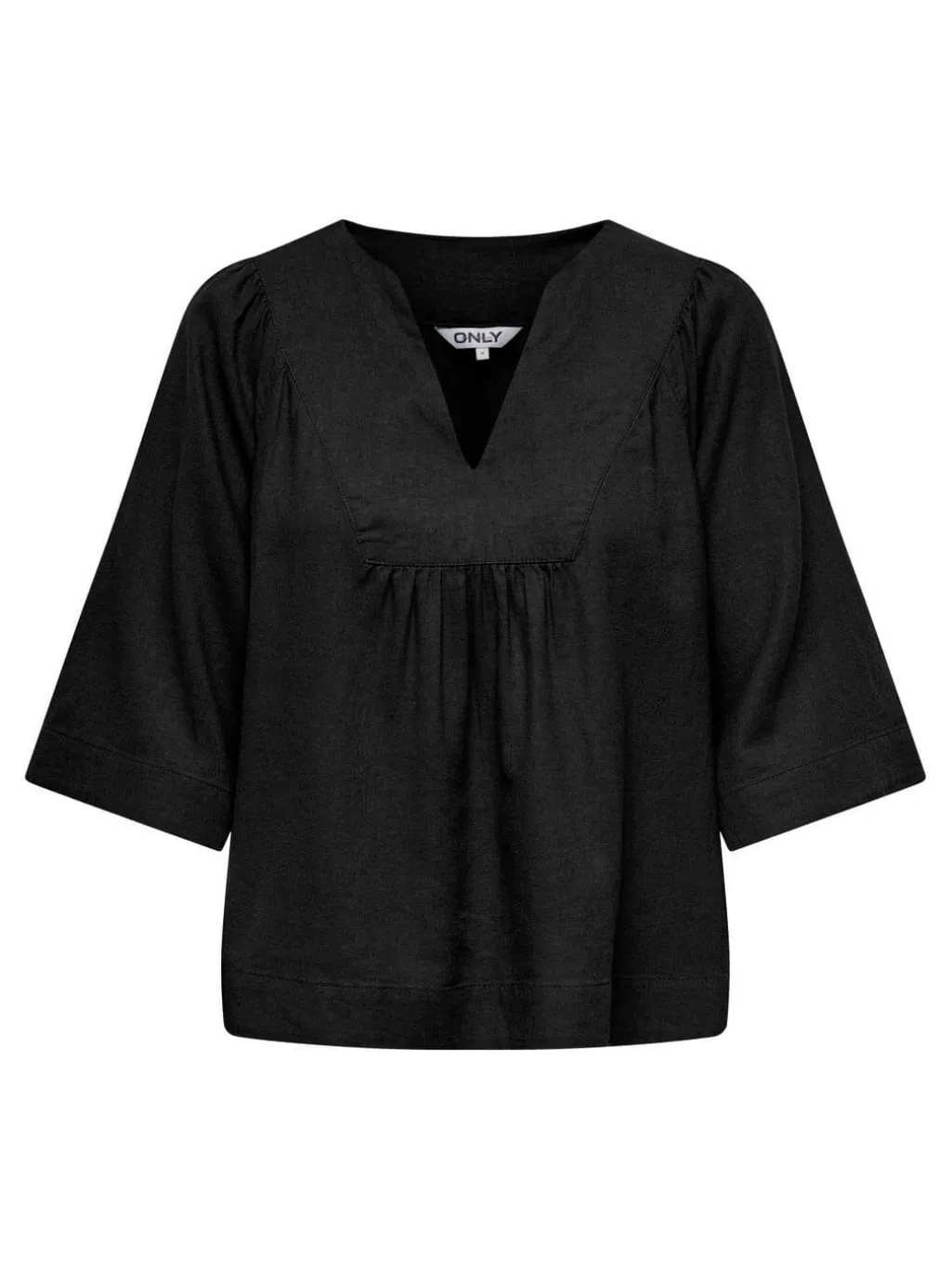 Onlcaro 2/4 V-Neck Linen Bl Top Cc