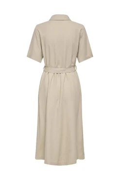 Onlcaro S/S Linen Bl Belt Dress Cc
