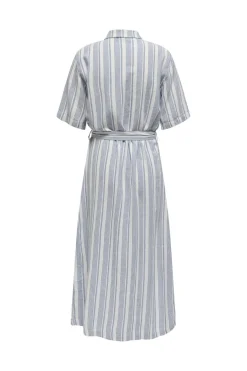 Onlcaro S/S Linen Bl Belt Dress Cc