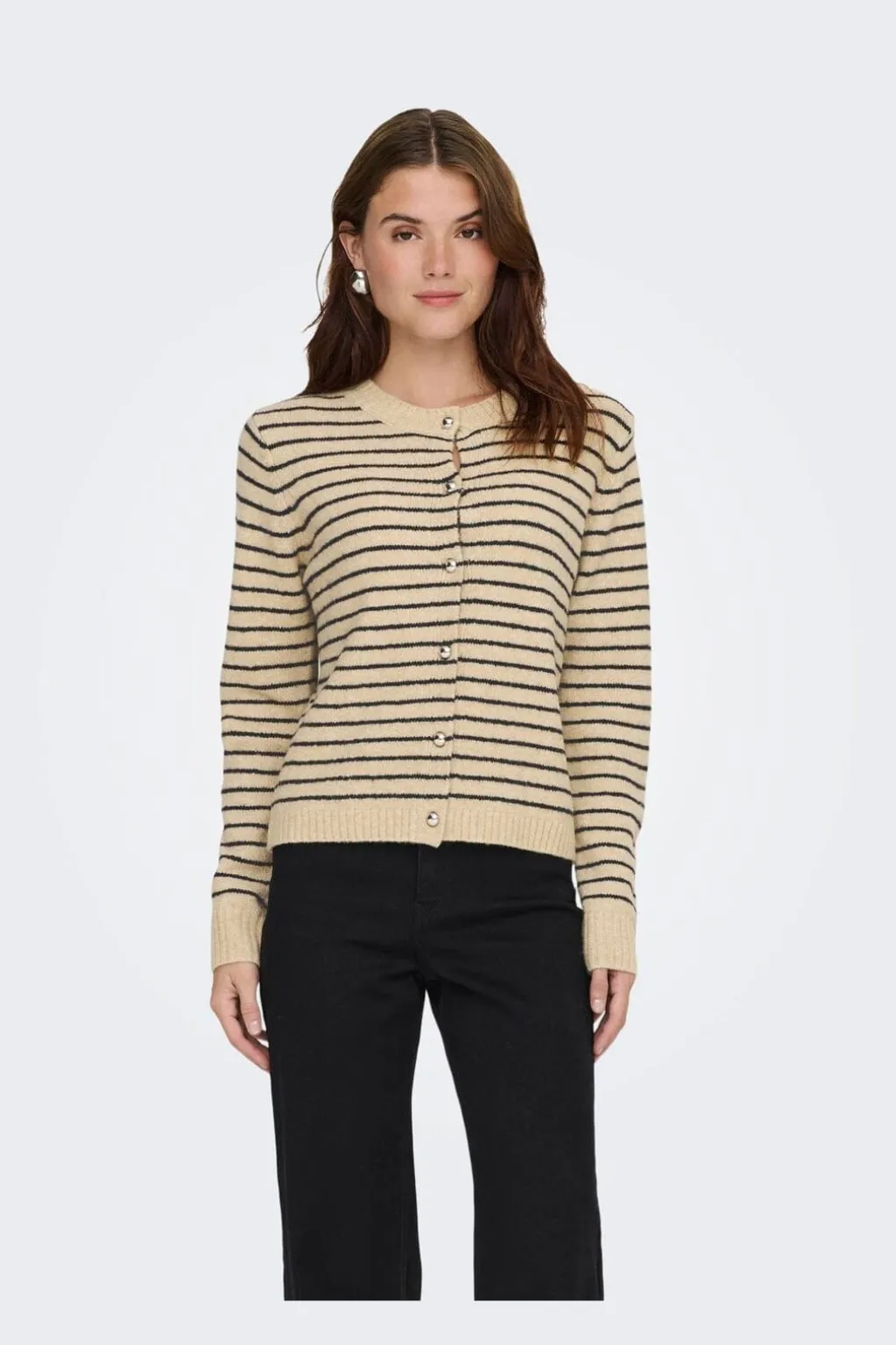 Onlchester Life Ls Stripe Cardi Cc Knt