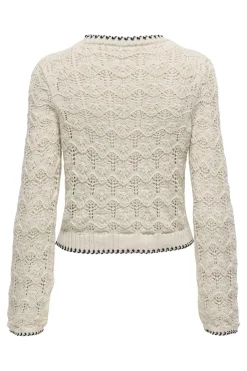 Onlcrystal Life Ls Detail O-Neck Knt