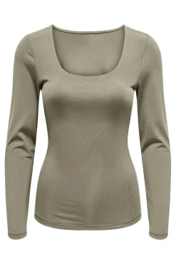 Onlea L/S 2-Way Deep Neck Top