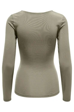 Onlea L/S 2-Way Deep Neck Top