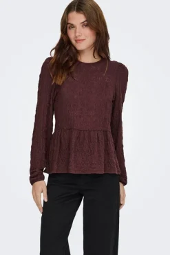 Onlgiavanna L/S Peplum Top