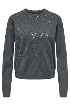 Onlhalifax Ls Sequins O-Neck Knt