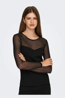 Onlheart-Becki L/S Mix Bodycondress