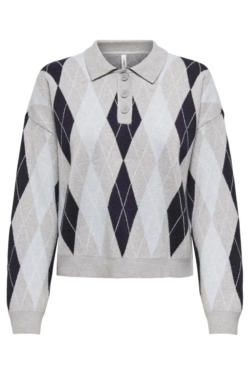 Onlibi Ls Check Polo Cc Knt