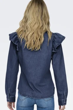 Onlindigo Ls Frill Shirt Qyt
