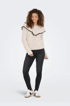 Onlisolde Ls Frill O-Neck Knt