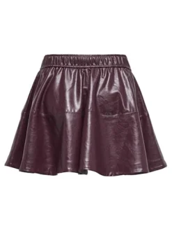 Onljacky Faux Leathe Skater Skirt