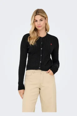 Onlkatia Ls Cable Button Cardigan Cc Knt