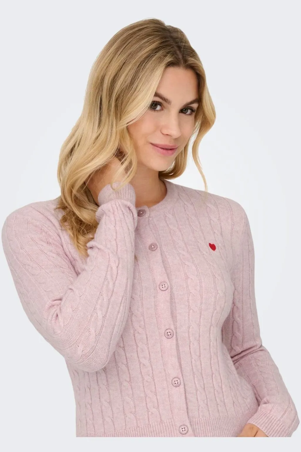 Onlkatia Ls Cable Button Cardigan Cc Knt