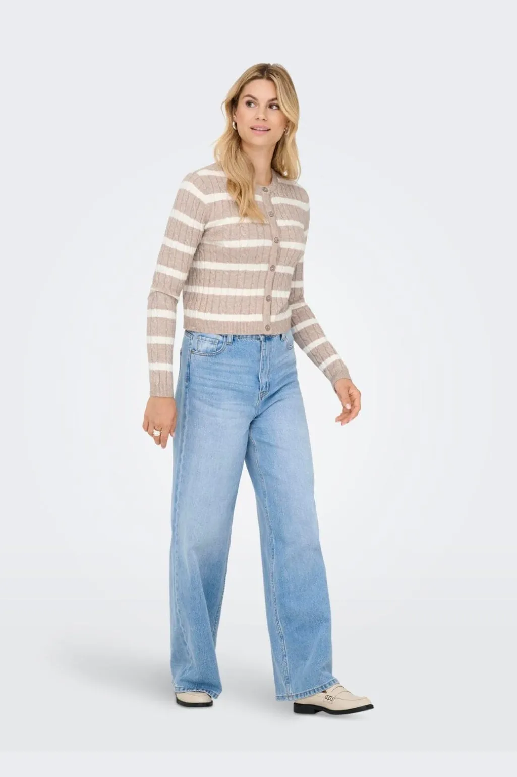 Onlkatia Ls Cable Button Cardigan Cc Knt