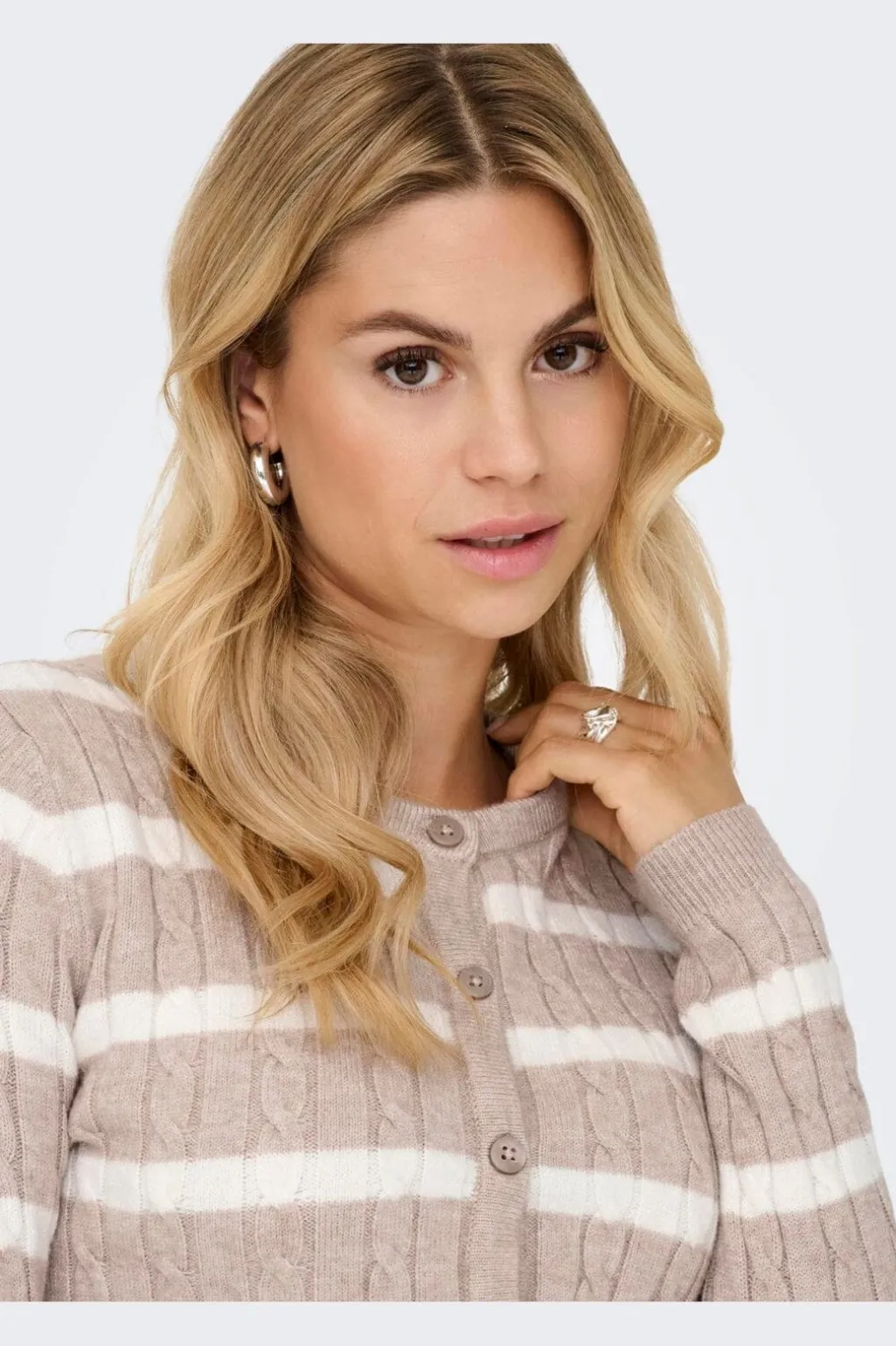 Onlkatia Ls Cable Button Cardigan Cc Knt