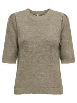 Onlkatia Ss Structure O-Neck Cc Knt