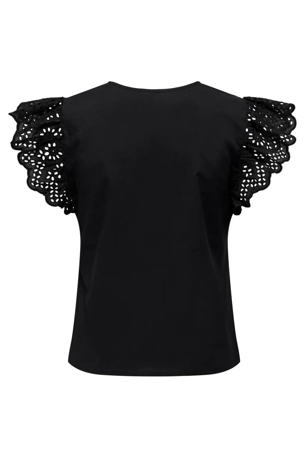 Onllou Life Emb S/S Frill Top