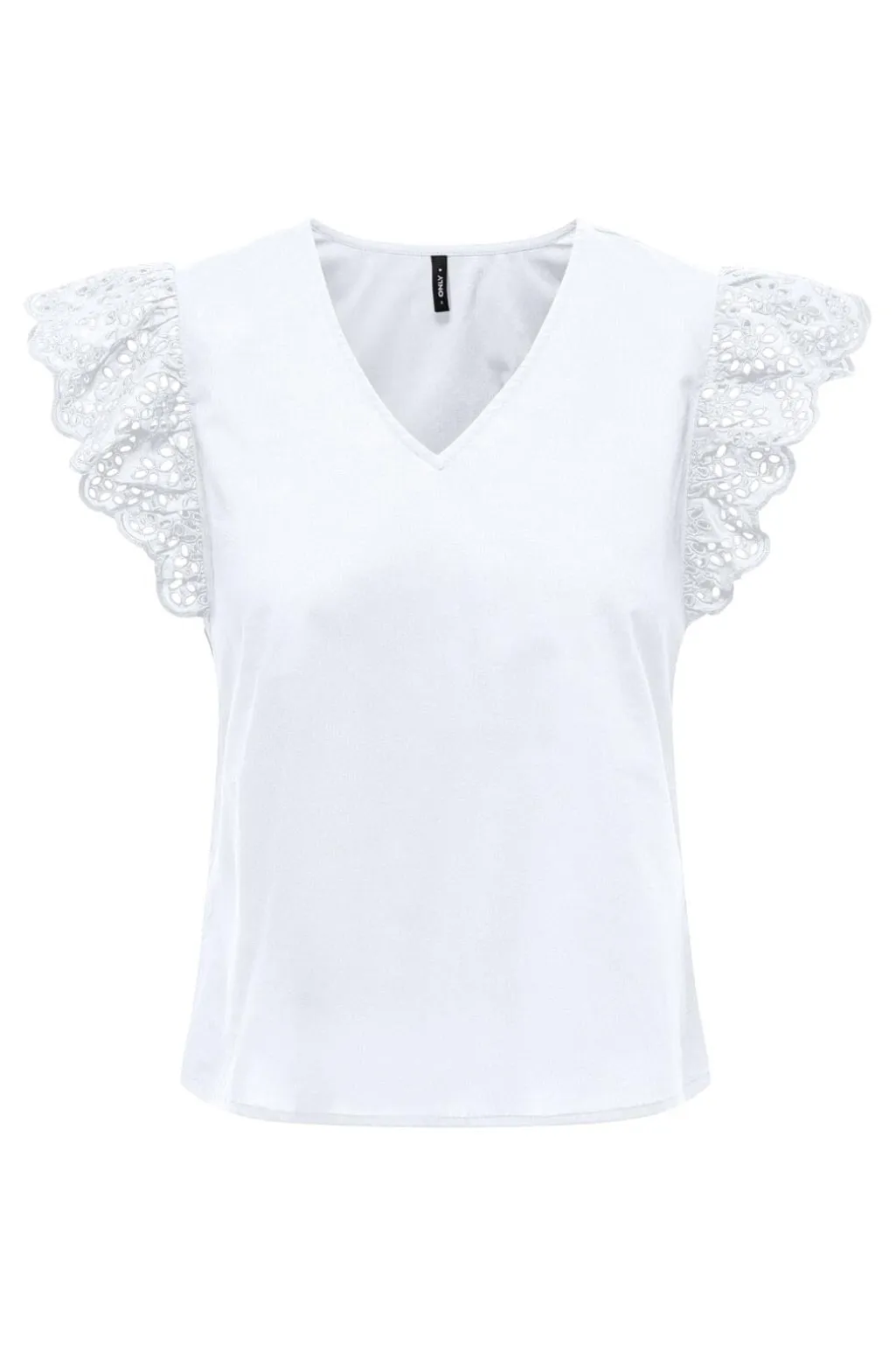Onllou Life Emb S/S Frill Top