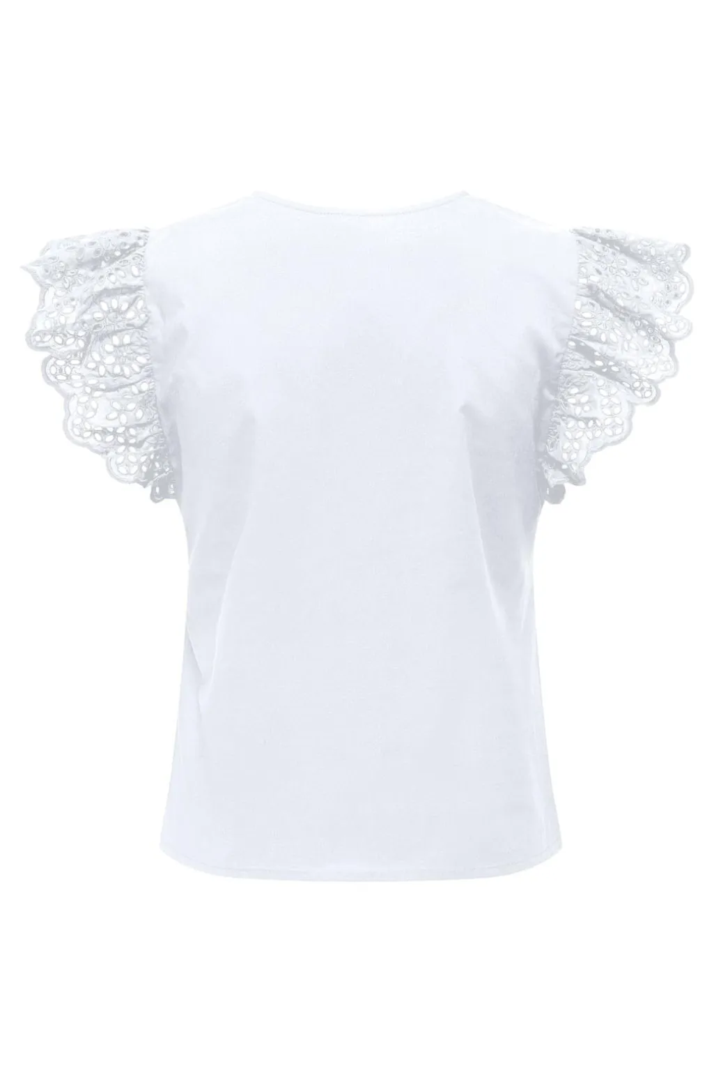 Onllou Life Emb S/S Frill Top
