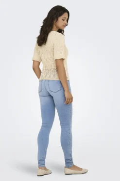 Onllovely Ss Glitter Button Top Knt