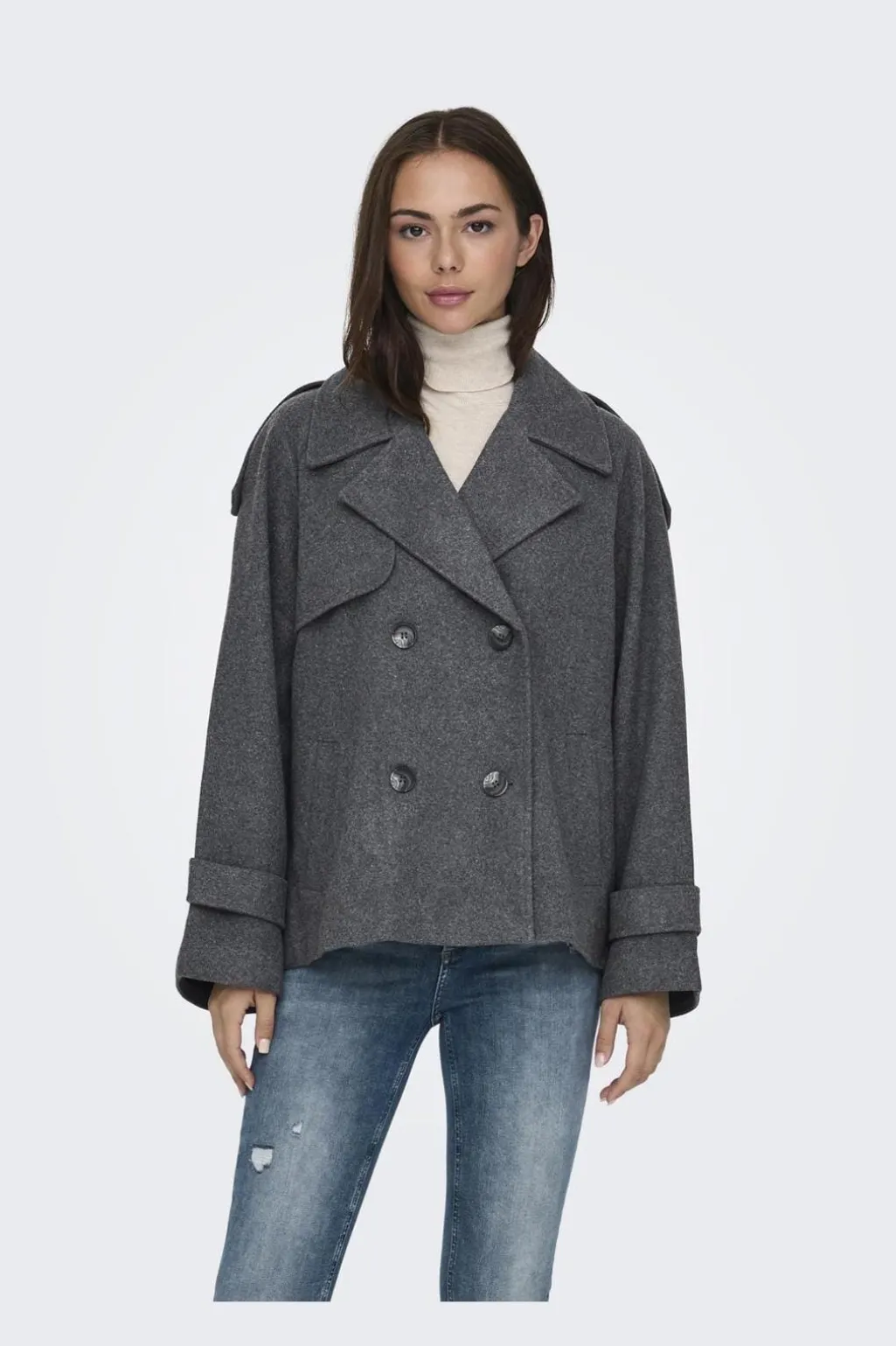 Onlmaisy Short Wool Life Trench Nc