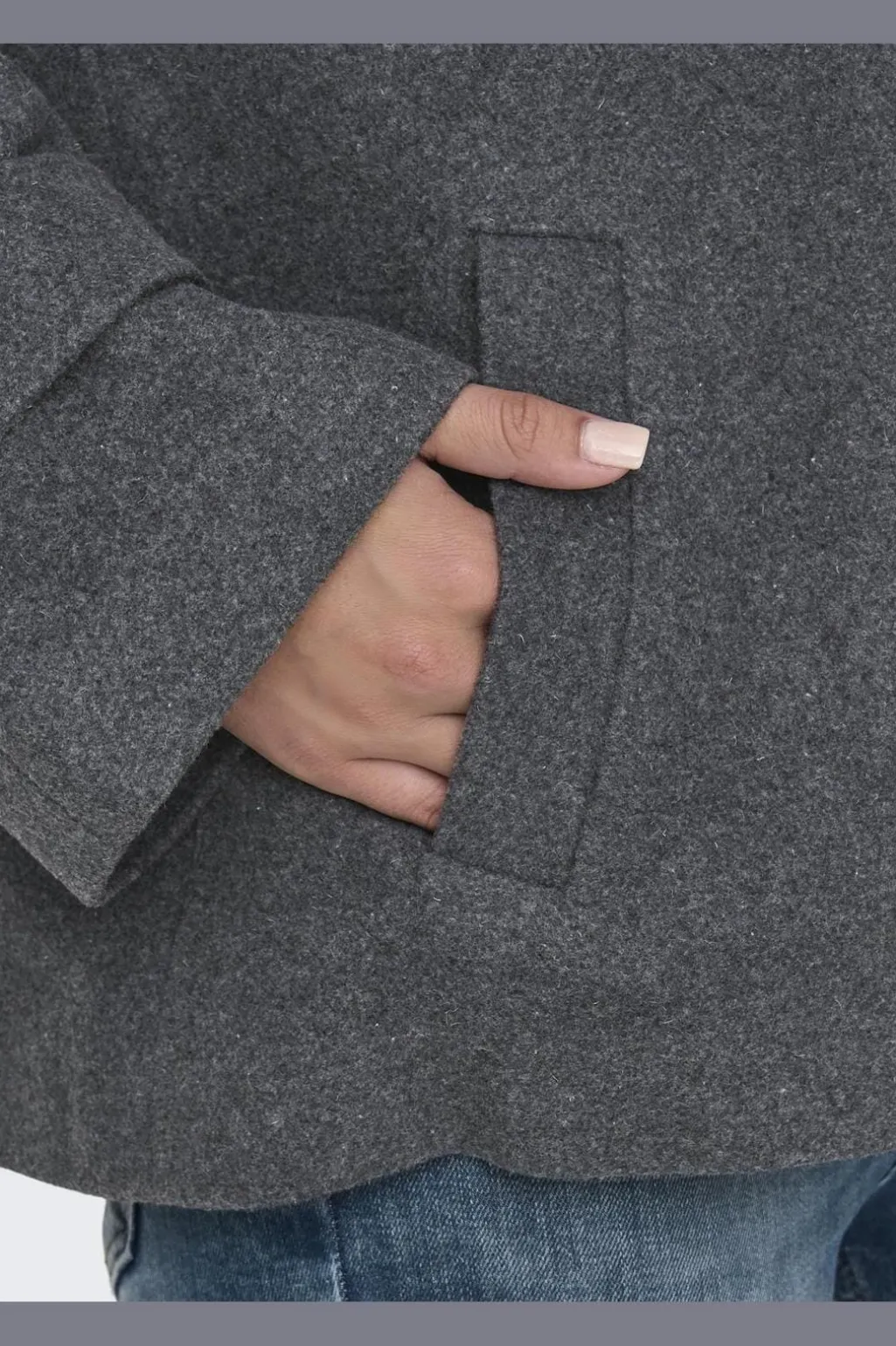 Onlmaisy Short Wool Life Trench Nc