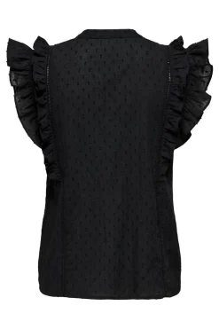 Onlraina S/L V-Neck Ruffle Top Ox