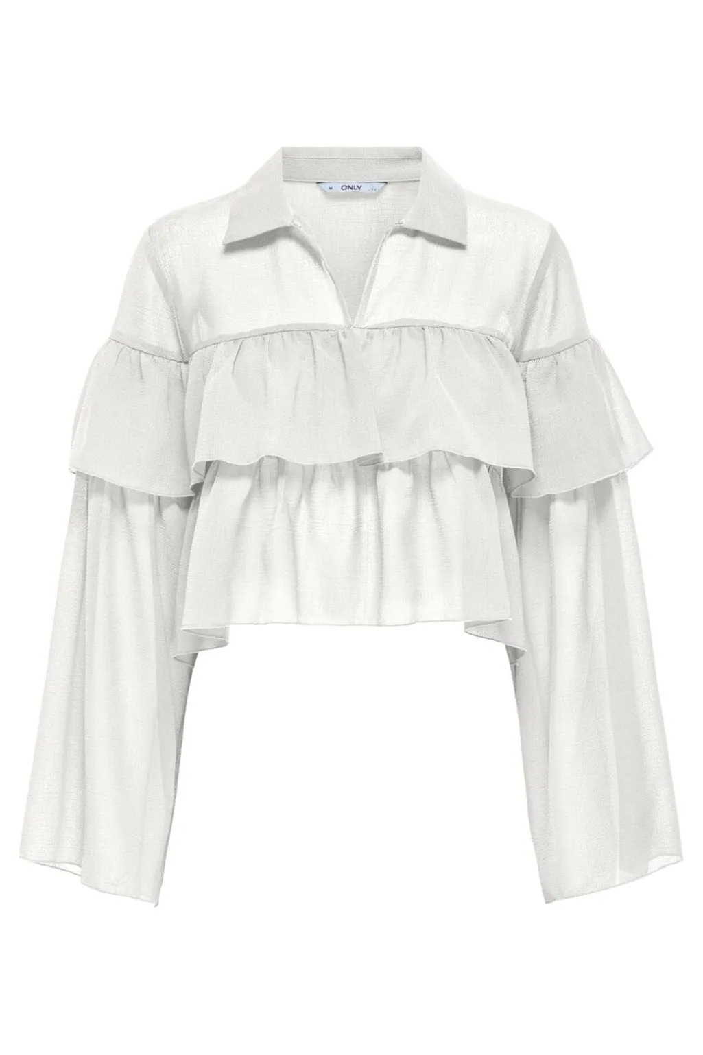 Onlsuzzi L/S Frill Tie Top Ox