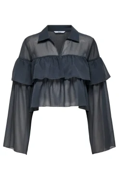 Onlsuzzi L/S Frill Tie Top Ox