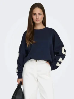 Onlsweat L/S Back/Sleeve Print Swt