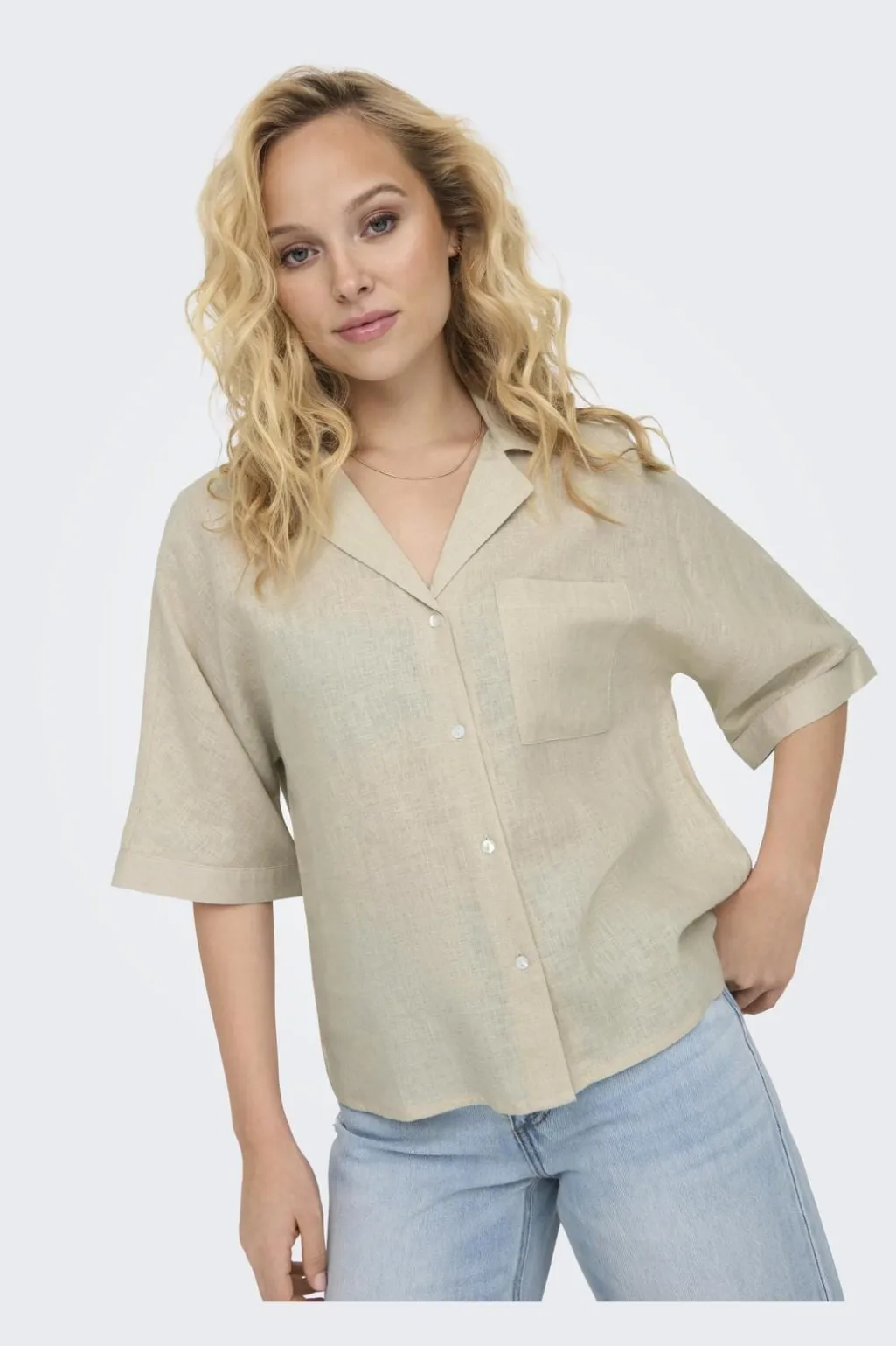 Onltokyo Life Ss Linen Bl Shirt