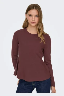 Onlvilda Ls Peplum O-Neck Knt