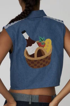 Out Of Office Embroidered Topch52-1173