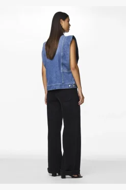 Pcfemma Loose Denim Vest Fsy