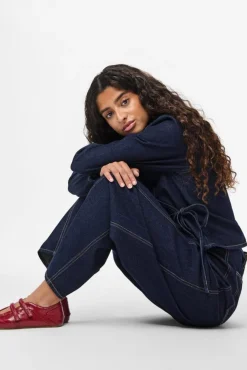 Pcfenna Ls Denim Wrap Shirt Fsy