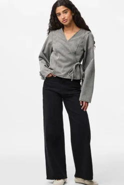 Pcfenna Ls Denim Wrap Shirt Fsy