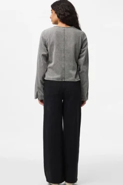 Pcfenna Ls Denim Wrap Shirt Fsy