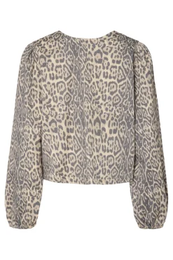 Pcfia Ls Denim Revisible Tie Top Fsy