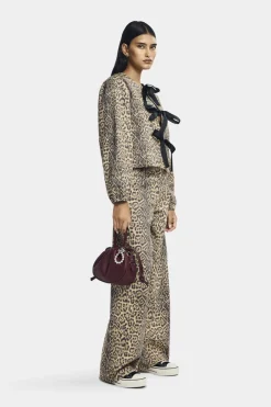 Pcfia Ls Denim Revisible Tie Top Fsy