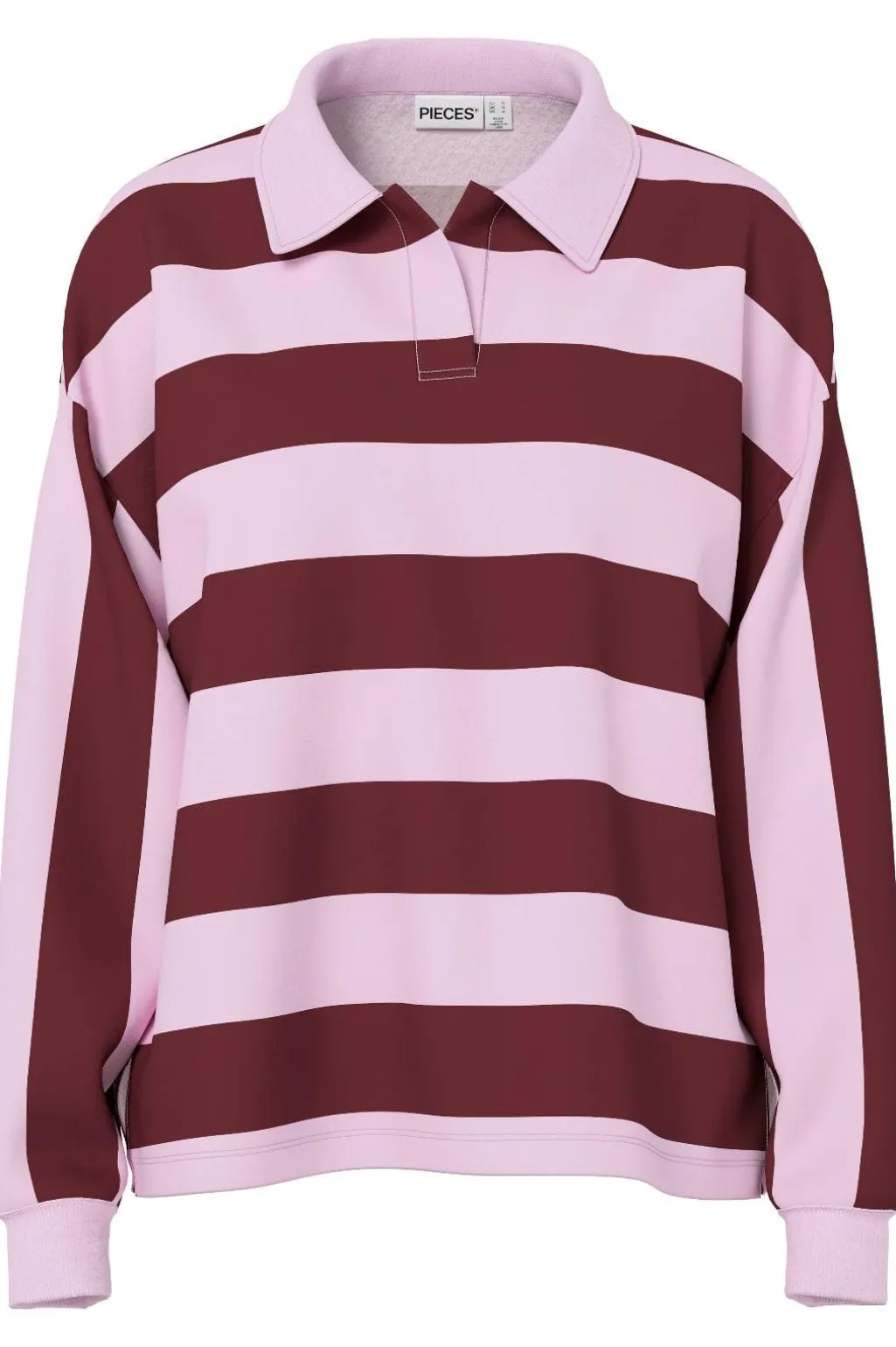 Pcfilucca Ls Loose Polo Shirt