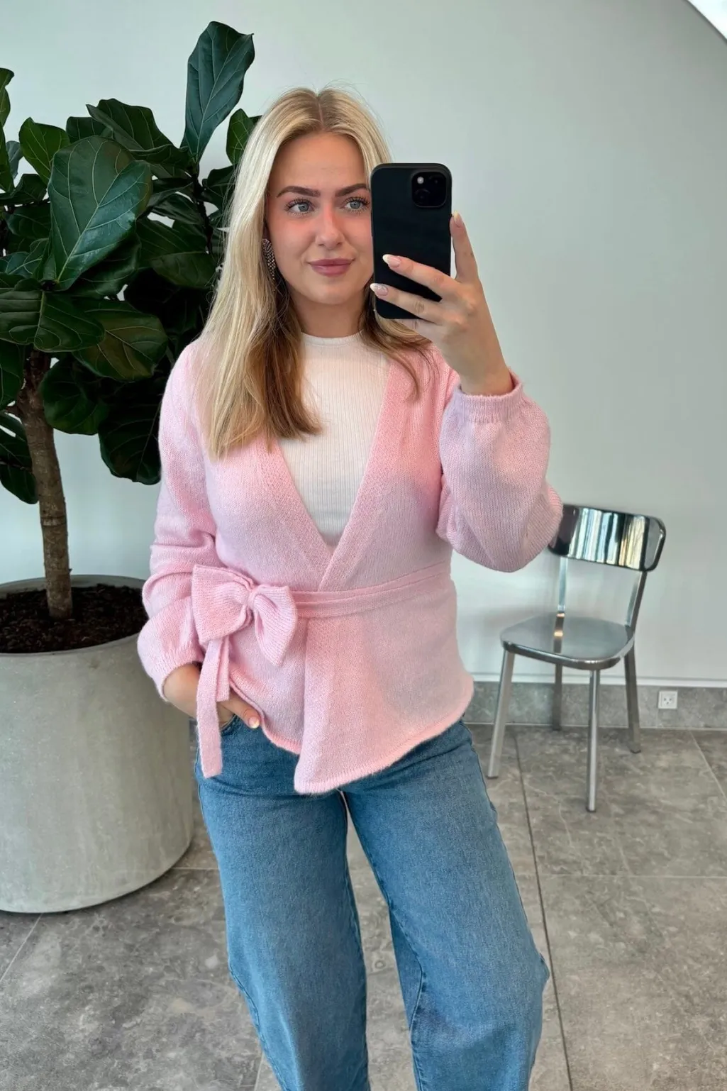 Pcfleur Ls V-Neck Knit Cardigan Fsy