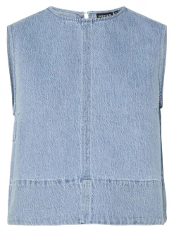 Pcflora Sl Denim Top