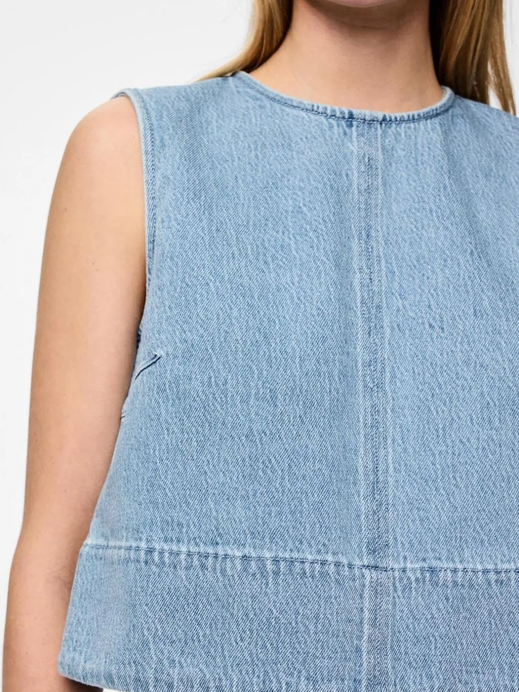 Pcflora Sl Denim Top
